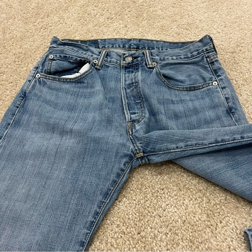 Levi Strauss Levi’s Men’s 501 Straight Fit Size 32 X 32 Blue Jeans,